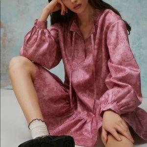 NWOT Laura Ashley x Urban outfitters pink toile mini dress